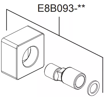 Rosace + excentrique - Jacob Delafon R&eacute;f. E8B093-CP