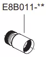 Rotule chrom�e - Jacob Delafon R�f. E8B011-CP