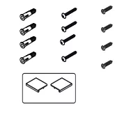 Sachet de visserie plus cache sup&eacute;rieur - Jacob Delafon R&eacute;f. R9A1352NF