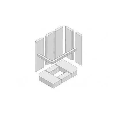 Set de 12 pi�ces d�tach�es gauche pour foyer Rad.550/57H - HARK R�f. ETRAD0605022