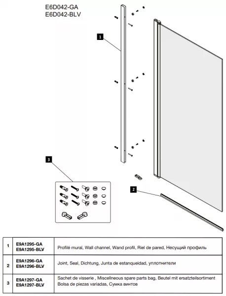 Struktura, Joint Chrome - Jacob Delafon R�f. E9A1296-GA