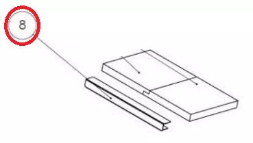 Support (barre) déflecteur vermiculite Adour 600 - LACUNZA réf. 5000000944 (SUIVI)