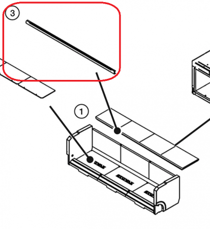 Support (rail) pour briques supérieures (déflecteurs) - STOVAX réf. RVS-RA503531 (SUIVI)