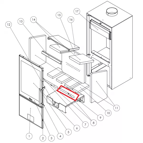 Support brique r�fractaire (� l\'unit�) - LACUNZA r�f. 504080000008