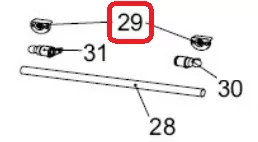 Support de barre (&agrave; l\'unit&eacute;) - Lacunza r&eacute;f. 500000000054 = Franco-Belge r&eacute;f. 174504