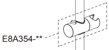Support de douchette chrom&eacute; - Jacob Delafon R&eacute;f. E8A354-CP