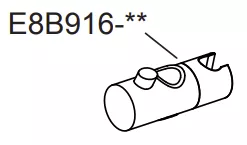 Support de douchette chrom&eacute; - Jacob Delafon R&eacute;f. E8B916-CP