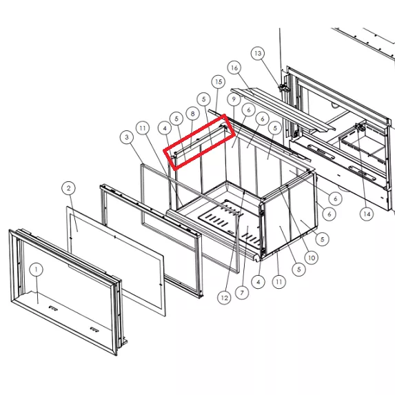 Support dessus gauche pour briques r�fractaires - LACUNZA r�f. 504000000869