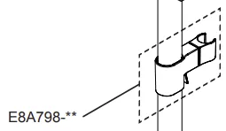 Support douchette chrom&eacute; - Jacob Delafon R&eacute;f. E8A798-CP
