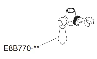 Support douchette chrom&eacute; mobile - Jacob Delafon R&eacute;f. E8B770-CP