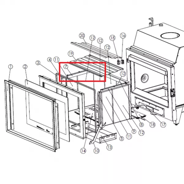 Support sup�rieur gauche pour r�fractaires - LACUNZA r�f. 503000000011