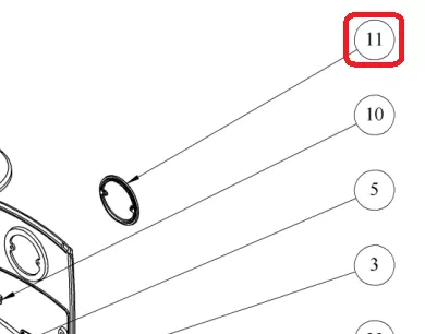 TAMPON ROND SORTIE ARRIERE 388108 - GODIN R&eacute;f. 11428388108053