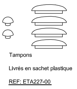Tampons abattant Marcel Blc - Jacob Delafon R&eacute;f. ETA227-00