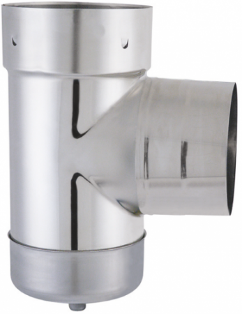 TE TUBAGE 90° + PURGE INOX 150 - TEN Réf. 886150