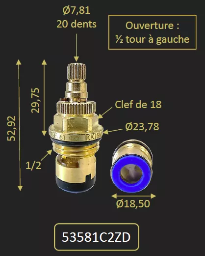 TETE CERAMIQUE - PAINI R�f. 53581C2ZD