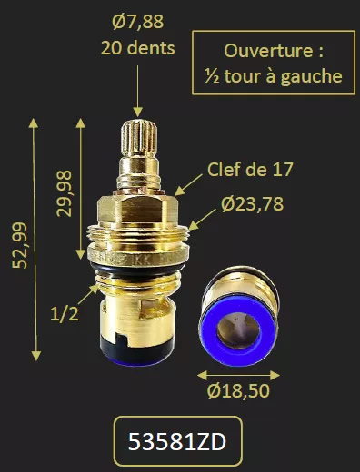 TETE CERAMIQUE  1/2 TOUR - PAINI R�f. 53581ZD