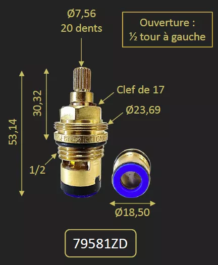 TETE CERAMIQUE POUR GMCR617 GMCR617RO GMCR204 - PAINI R�f. 79581ZD