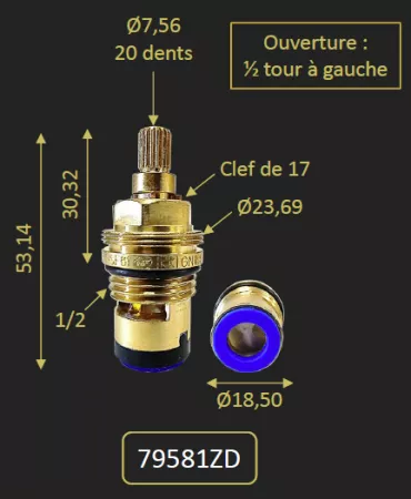 TETE CERAMIQUE POUR GMCR617 GMCR617RO GMCR204 - PAINI R&eacute;f. 79581ZD
