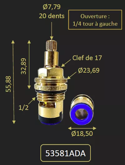 TETE CERAMIQUE SERIE VOGUE - PAINI R�f. 53581ADA
