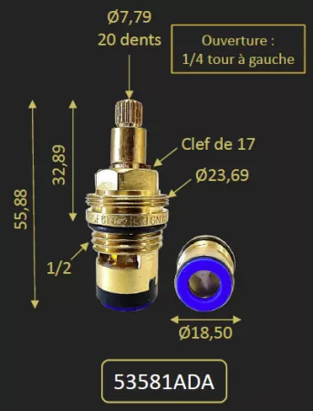 TETE CERAMIQUE SERIE VOGUE - PAINI R&eacute;f. 53581ADA