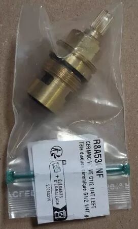 T&ecirc;te disques c&eacute;ramique G1/2 1/4T gauche - Jacob Delafon R&eacute;f. R8A530NF