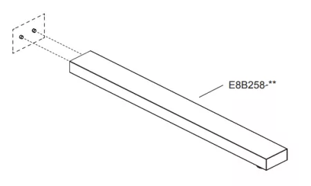 Tube de colonne - partie horizontale - Jacob Delafon R&eacute;f. E8B258-CP