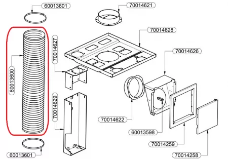 TUBO DOPPIO STRATO NERO D.180 L=1000 MM - Thermorossi R&eacute;f. 60013600