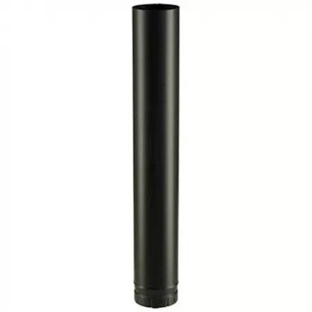 Tuyau &Oslash;130 M/F 100cm &eacute;maill&eacute; noir mat - Poujoulat r&eacute;f. 56130905