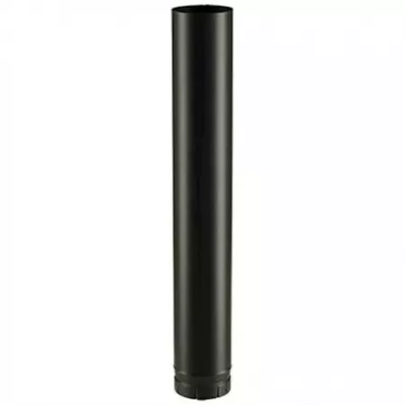 Tuyau &Oslash;130 M/F 100cm &eacute;maill&eacute; noir mat - Poujoulat r&eacute;f. 56130905