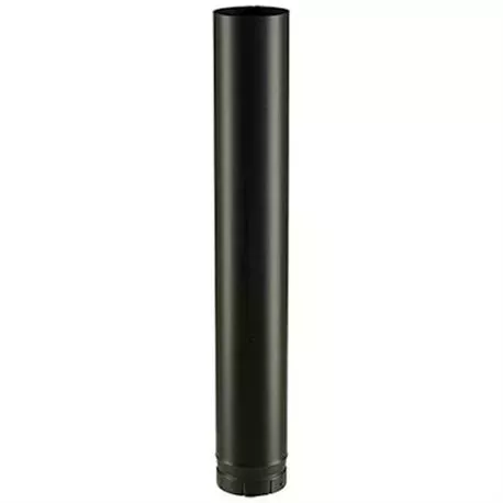 Tuyau �130 M/F 100cm �maill� noir mat - Poujoulat r�f. 56130905