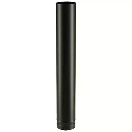 Tuyau �130 M/F 100cm �maill� noir mat - Poujoulat r�f. 56130905