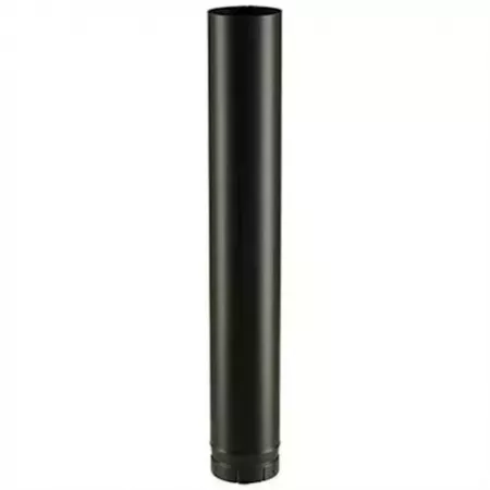 Tuyau &Oslash;130 M/F 100cm &eacute;maill&eacute; noir mat - Poujoulat r&eacute;f. 56130905