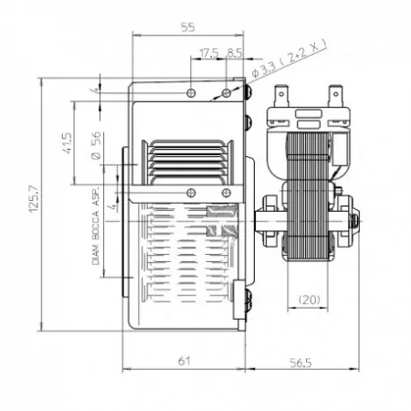 Ventilateur centrifuge - FERGAS r&eacute;f. 201630