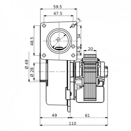 Ventilateur centrifuge - FERGAS r&eacute;f. 203102