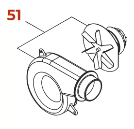 Ventilateur extracteur de fum&eacute;es (complet) - PALAZZETTI R&eacute;f. 892603940