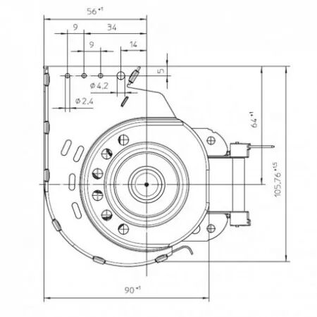 Ventilateur tangentiel - EBMPAPST r&eacute;f. QLN65/0030A43-3038LH-68 (SUIVI)