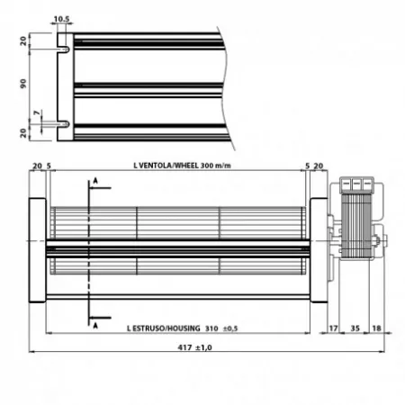 Ventilateur tangentiel - FERGAS 148303