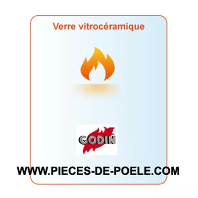 Verre vitroc�ramique - GODIN R�f. 00001308383 (STOCK)