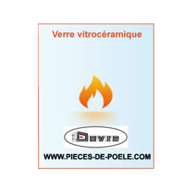 Verre vitrocéramique 130x356x4mm - DOVRE Réf. 70.26064.000