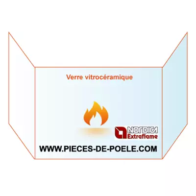 Verre vitroc�ramique 3 c�t�s 91x420x91x355.5mm - LA NORDICA R�f. 6021751 (STOCK)