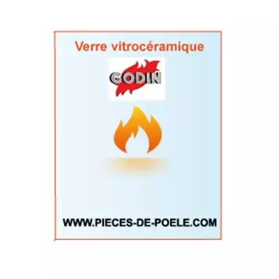 Verre vitroc�ramique 410x435x4mm = GODIN R�f. 00001307564 (DISPO)