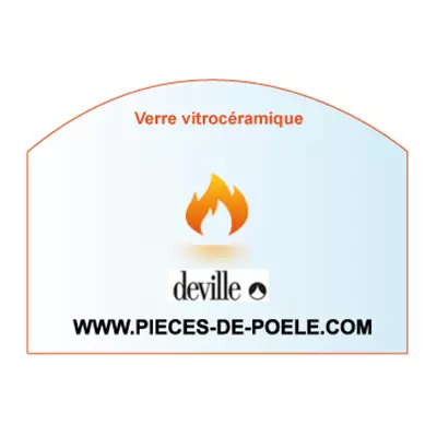 Verre vitrocéramique arrondi = DEVILLE Réf. D0035258 (DISPO)