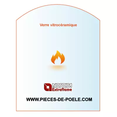 Verre vitroc�ramique arrondi 221x312x4mm = LA NORDICA 1024370 (DISPO)