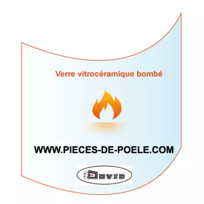 Verre vitrocéramique bombé - DOVRE Réf. 70.26068.000