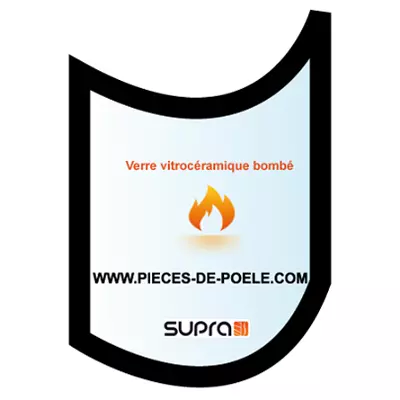Verre vitroc�ramique bomb� s�rigraphi� - SUPRA R�f. 40774