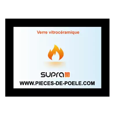 Verre vitroc�ramique s�rigraphi� 605x497x3mm - SUPRA 37252 (STOCK)