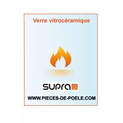 Verre vitroc&eacute;ramque transparent 360x290x4mm = SUPRA R&eacute;f. 37770