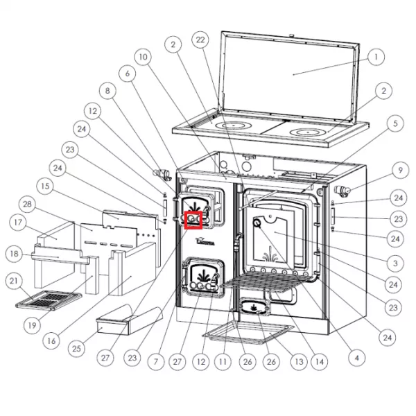 Vis de r�glage de porte chrom�e - LACUNZA r�f. 501160000004