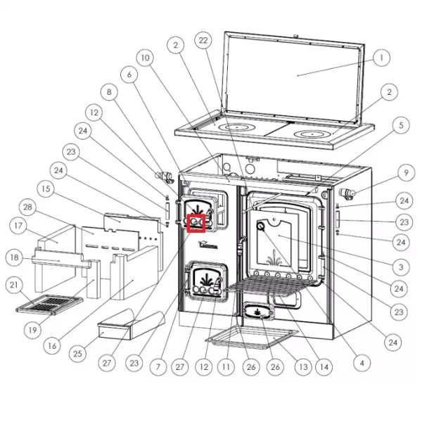 Vis de r�glage de porte chrom�e - LACUNZA r�f. 501160000004