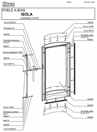 Vitre bomb&eacute;e Richard Le Droff Isola - SUPRA R&eacute;f. 84258 (SUIVI)